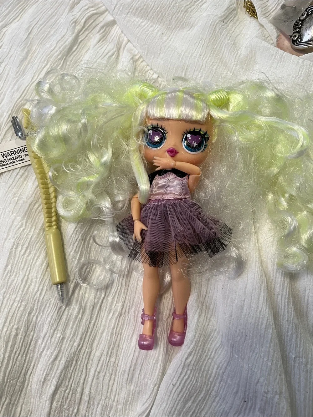 L.O.L. Surprise! Doll with Neon Lime & Lavender Hair and Pink Shoes